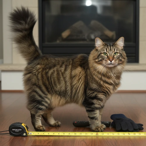 Siberian cat size comparison showing large muscular build