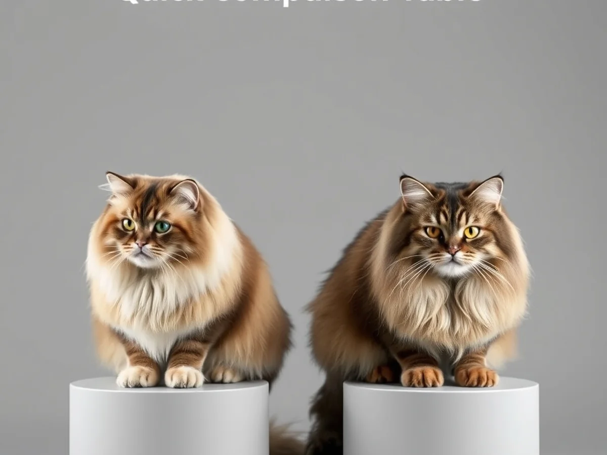 Quick Comparison Table - siberian cat vs norwegian forest cat